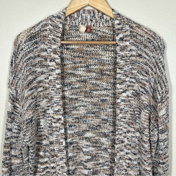 Anthropologie Pilcro Padma Space Dye Neutral Motif Longline Cardigan Sweater - Picture 3 of 13